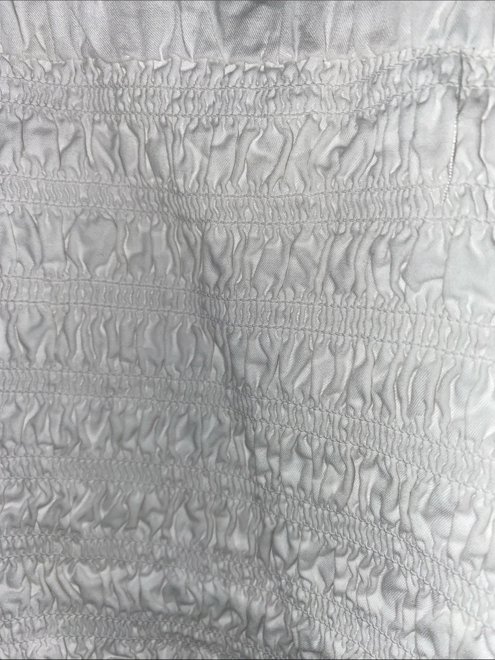 Old Navy • 100% Cotton • White • Smocked • V-Neck • Top • XL - Picture 5 of 7